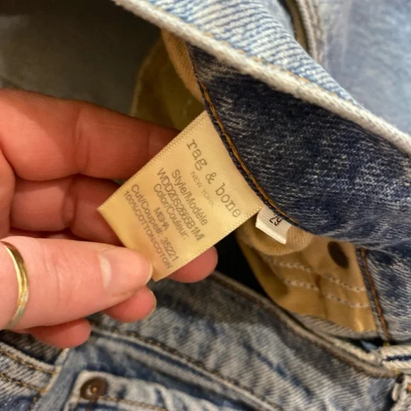 Rag & Bone Classic Blue Denim Jeans relaxed straight | Size 29 - Picture 5 of 9